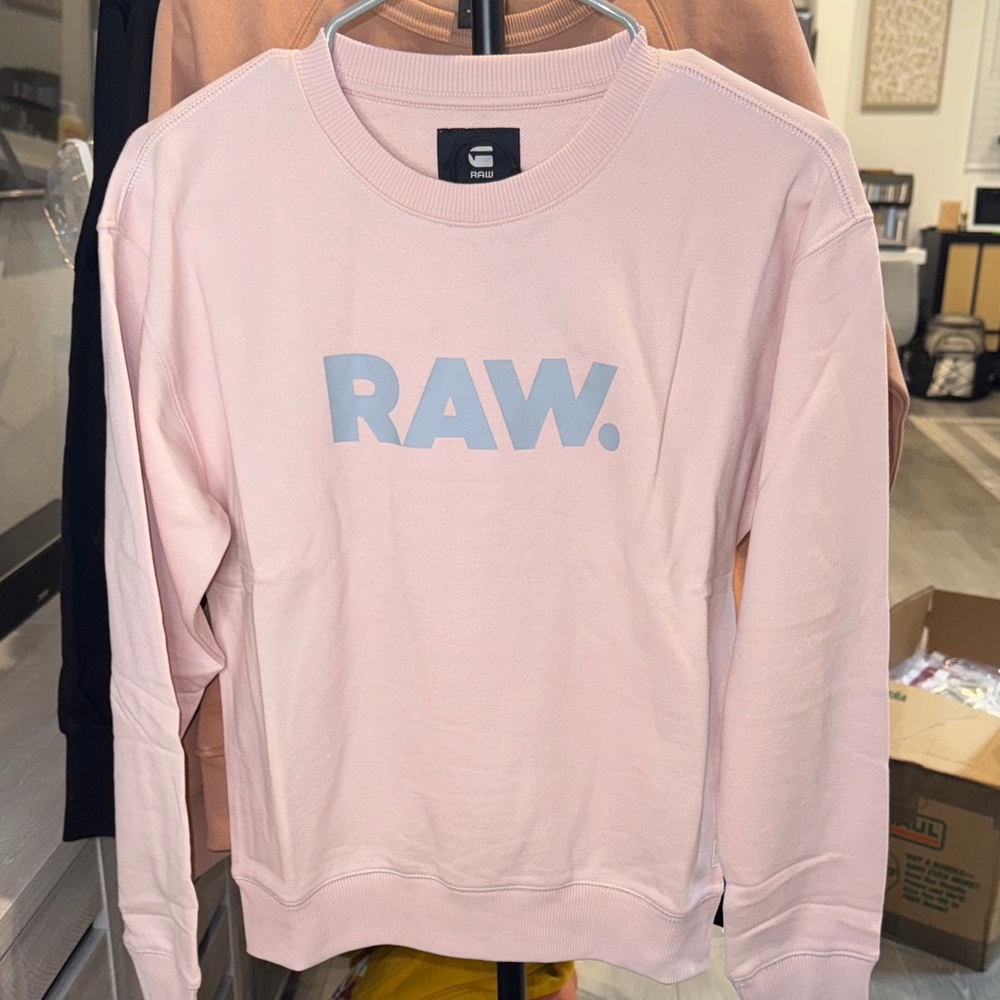 G-Star Women's Light Pink Crew Neck Sweater